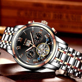 Luxury Stainless Steel Band Gold Wristwatch - FashionByTeresa